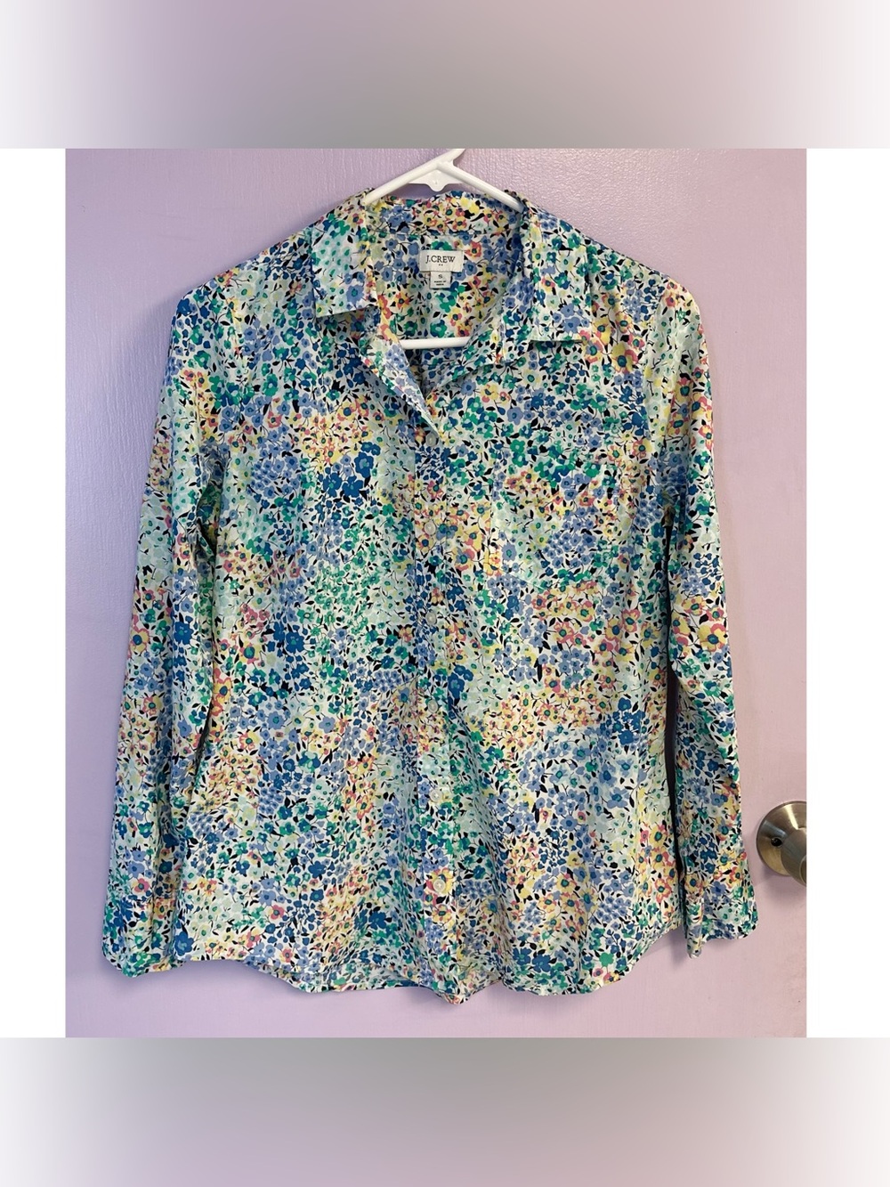 J.CREW Women’s Multicolor Floral 100% Cotton Collared Button-Up Size S